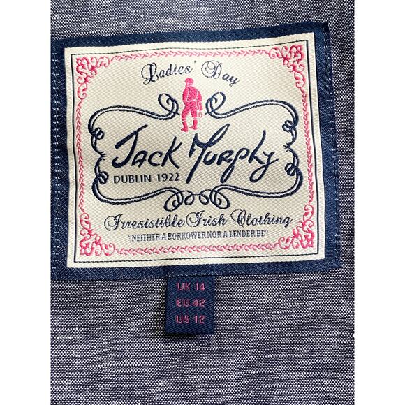 Jack Murphy Irish Clothing Linen Blend Blazer Jacket Women's Size 12 Work Outfit - Picture 6 of 10